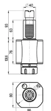 VDI 40, gerader Werkzeughalter, Kupplung gestuft, ohne Innenkühlung